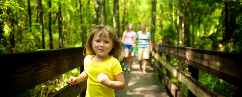 Child running at park