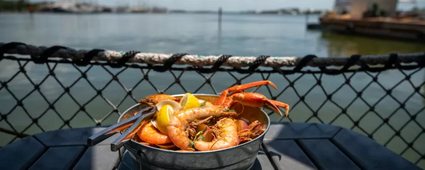 Enjoy fresh shrimp at the Dixie Fish Company